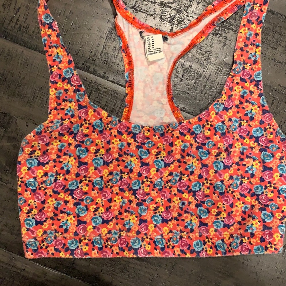 Forever 21 sporty floral bra